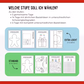 Bastel-Adventskalender - KOMBI (Standard & Extra leicht)