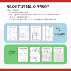 Bastel-Adventskalender - KOMBI (Standard & Extra leicht)