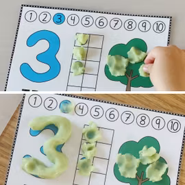 Kneten & Lernen - Zählen mit Knete