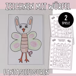 Mit Würfeln zeichnen - Fantasiewesen