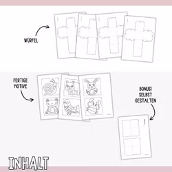 3D-Puzzle für Kinder (4 Würfel) - Tiere