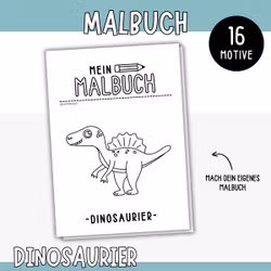 Dinosaurier-Malbuch - 16 Ausmalbilder zum Ausdrucken