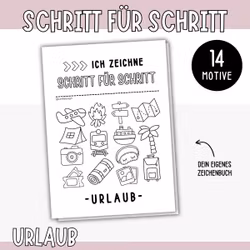 Zeichenbuch Schritt für Schritt - Urlaub