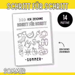 Zeichenbuch Schritt für Schritt - Sommer