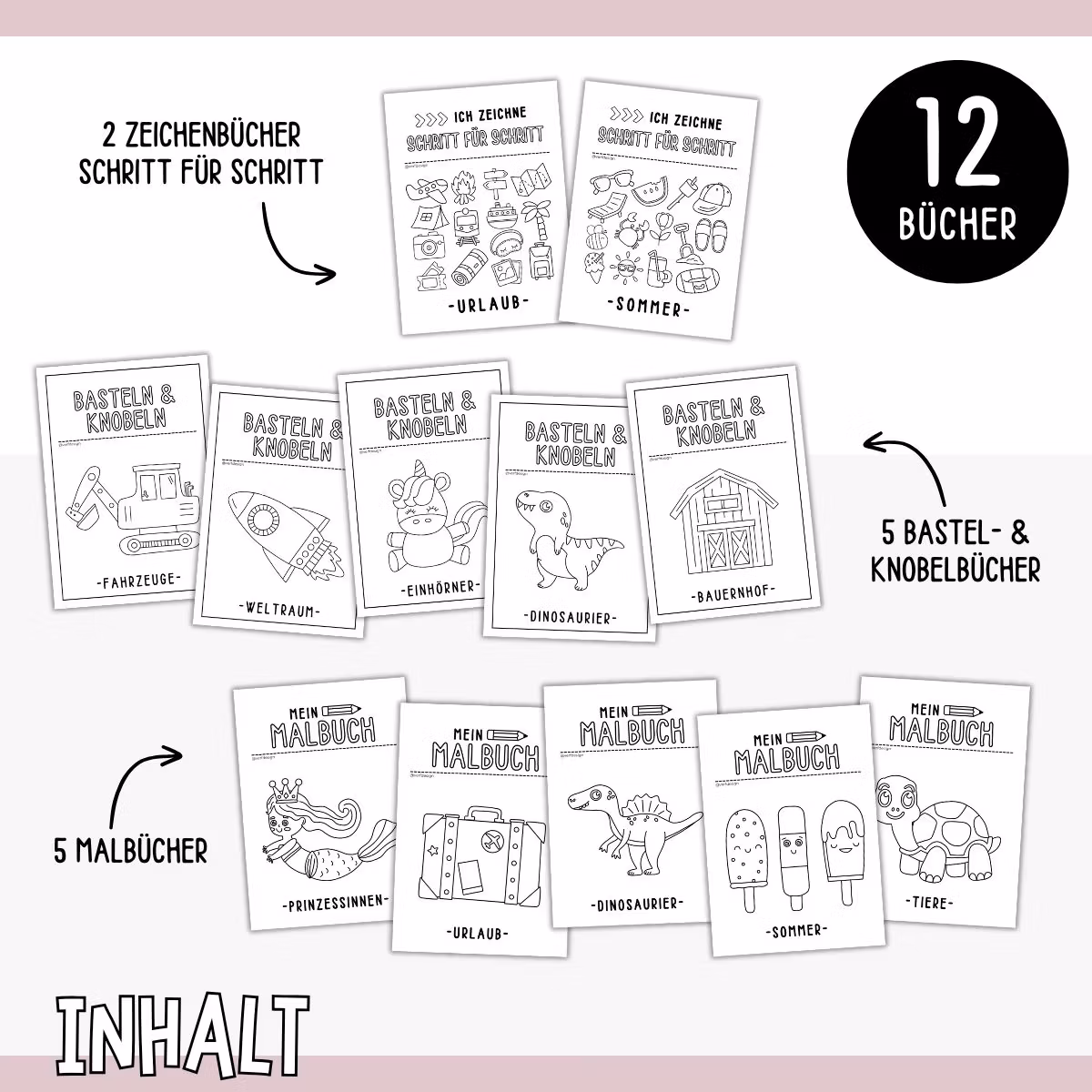 Bastelbücher für unterwegs - Das ultimative Paket