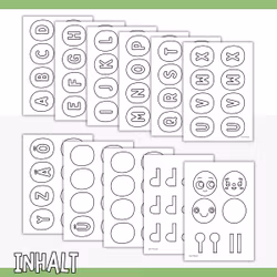 Namensschild basteln - Raupe zum Ausdrucken