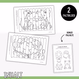 Frühlingsbasteln - Faltbilder (Agamograph) zum Ausdrucken