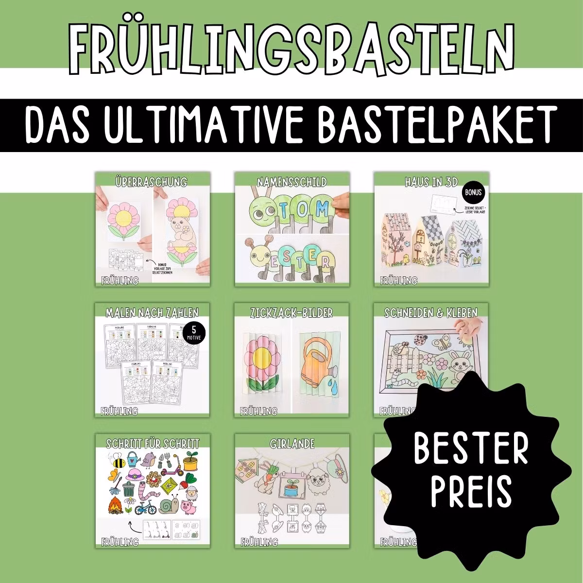 Frühlingsbasteln - Das ultimative Bastelpaket zum Ausdrucken