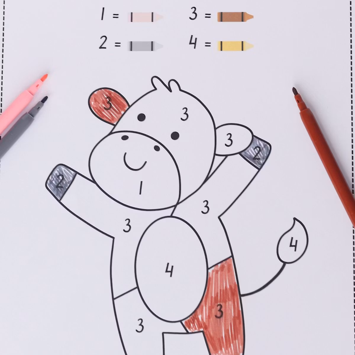 Malen nach Zahlen - Frühling (extra einfach)