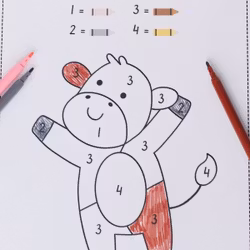 Malen nach Zahlen - Frühling (extra einfach)