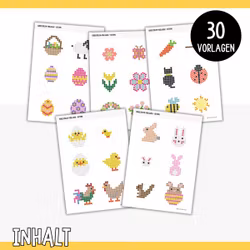 30 Perlenvorlagen - Oster-Bügelperlen