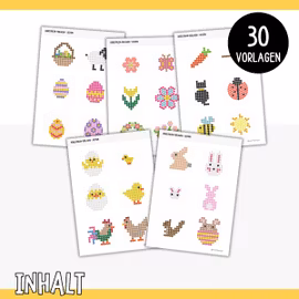 30 Perlenvorlagen - Oster-Bügelperlen