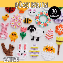 30 Perlenvorlagen - Oster-Bügelperlen