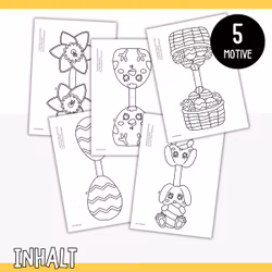 Osterbasteln zum Ausdrucken - Girlande