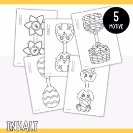 Osterbasteln zum Ausdrucken - Girlande