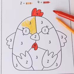 Malen nach Zahlen - Ostern (extra einfach)
