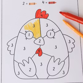 Malen nach Zahlen - Ostern (extra einfach)