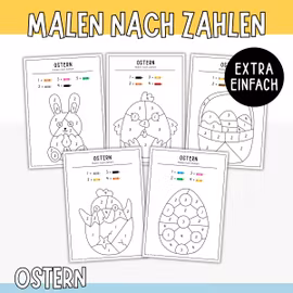 Malen nach Zahlen - Ostern (extra einfach)