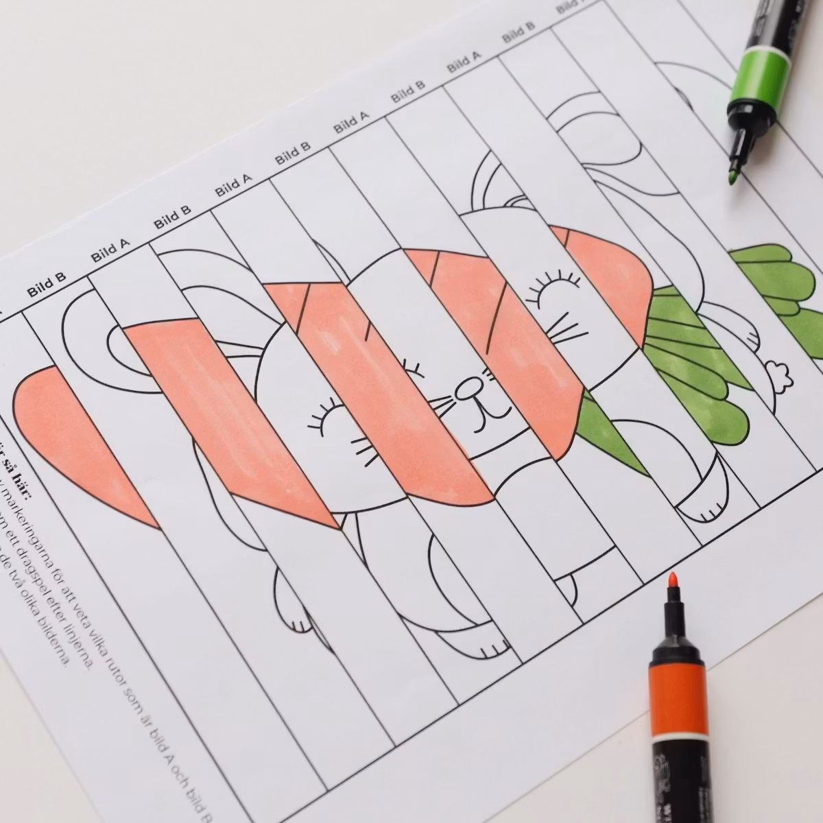 Osterbasteln - Faltbilder (Agamograph) zum Ausdrucken