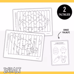Osterbasteln - Faltbilder (Agamograph) zum Ausdrucken