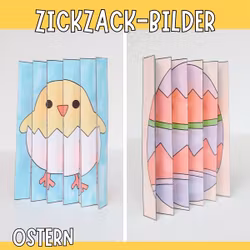 Osterbasteln - Faltbilder (Agamograph) zum Ausdrucken