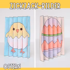 Osterbasteln - Faltbilder (Agamograph) zum Ausdrucken