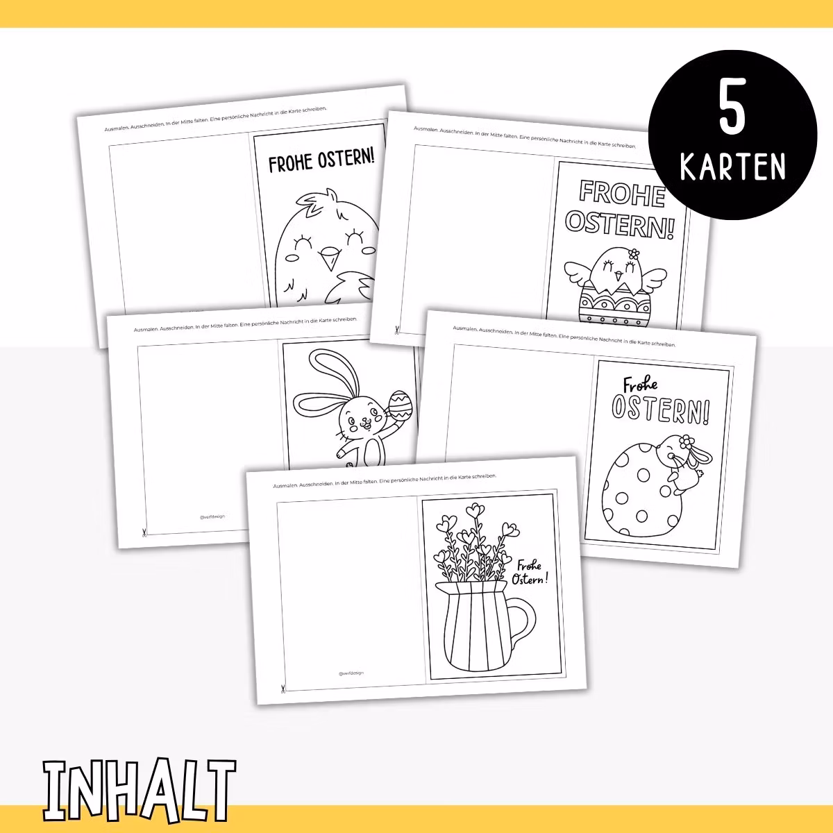 Osterkarten - 5 Motive