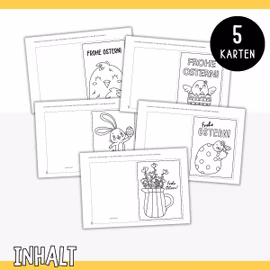 Osterkarten - 5 Motive