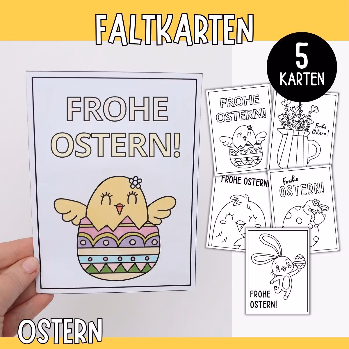 Osterkarten - 5 Motive