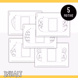 Osterkarten - Bastelvorlagen zum Ausdrucken
