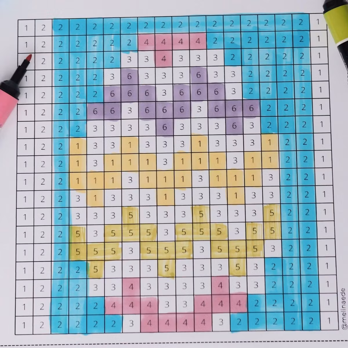 Pixelbilder Ostern - Bastelvorlagen für Kinder