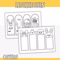 Osterbasteln - Lesezeichen zum Ausdrucken
