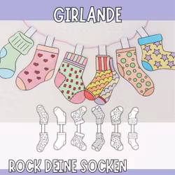 Rock deine Socken - Girlande zum Ausdrucken