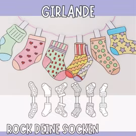 Rock deine Socken - Girlande zum Ausdrucken