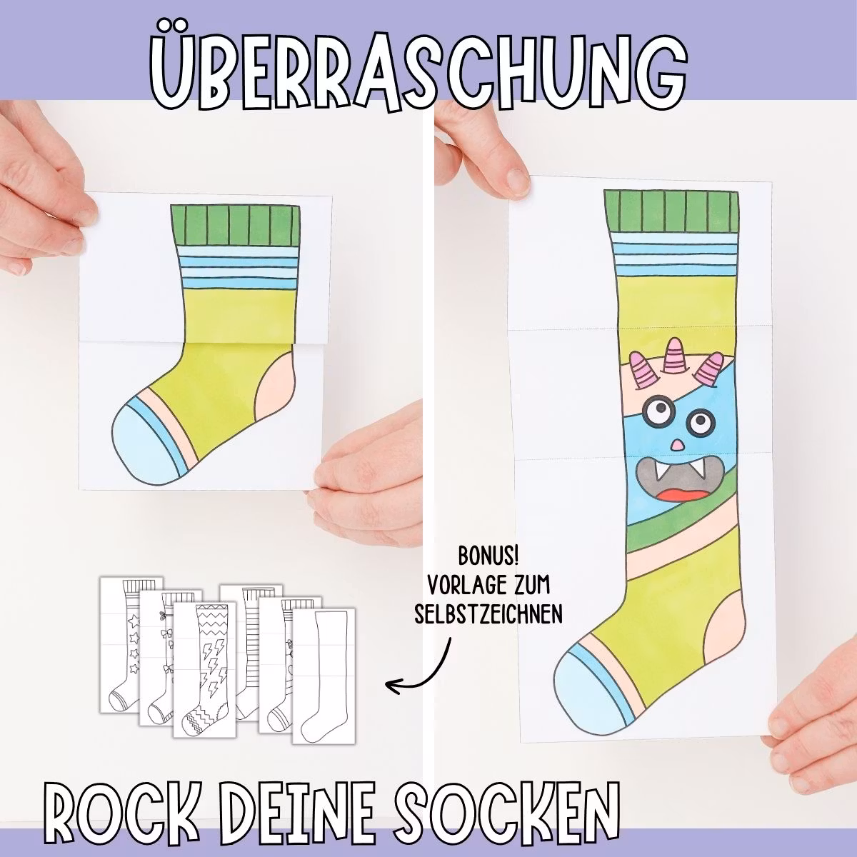 Rock deine Socken - Aufklappbare Strümpfe