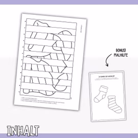 Rock deine Socken - Faltbild (Agamograph) zum Ausdrucken