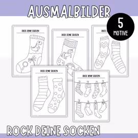 Ausmalbilder - Rock deine Socken