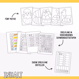 Ausmalen mit Würfel - Ostern