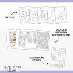 Ausmalen mit Würfel - Rock deine Socken