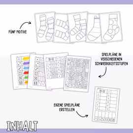 Ausmalen mit Würfel - Rock deine Socken