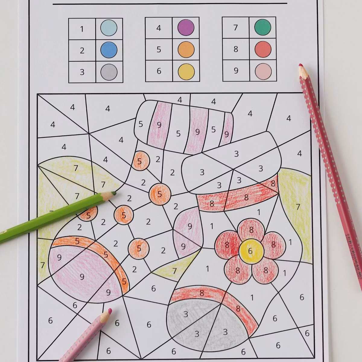 Malen nach Zahlen - Rock deine Sockene