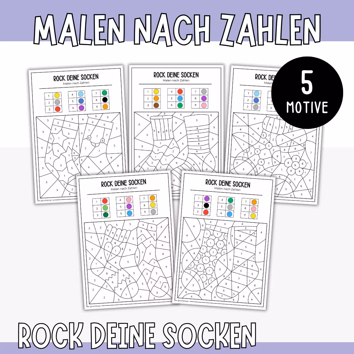 Malen nach Zahlen - Rock deine Sockene