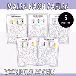 Malen nach Zahlen - Rock deine Sockene