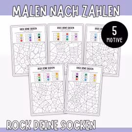 Malen nach Zahlen - Rock deine Sockene