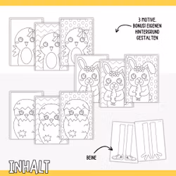 Zickzack-Figuren basteln - Ostern