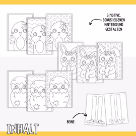 Zickzack-Figuren basteln - Ostern