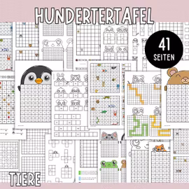 Hundertertafel - Übungen, Spiele und Pixelbilder - Tiere