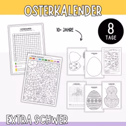 Osterkalender - Extra schwer (8 Bastelvorlagen)