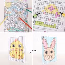 Osterkalender - Extra schwer (8 Bastelvorlagen)