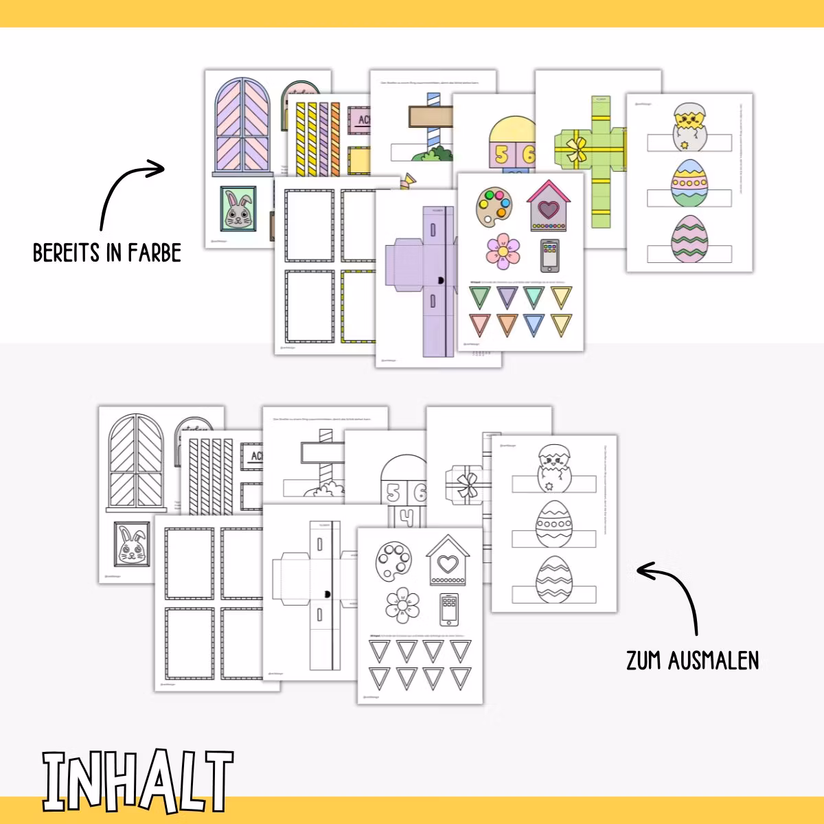 Der Osterhase zieht ein - Tür mit Zubehör